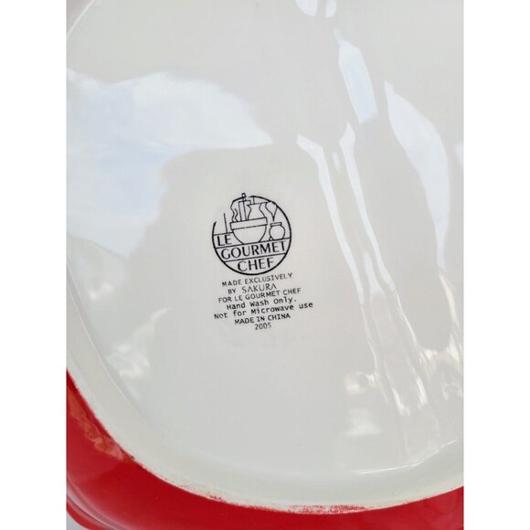 Holiday Party Platter Margarita Large Red Chip N Dip Christmas Le Gourmet Chef - Picture 9 of 10